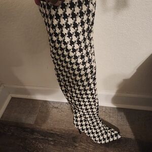 Valentina Black Knee-High Boots